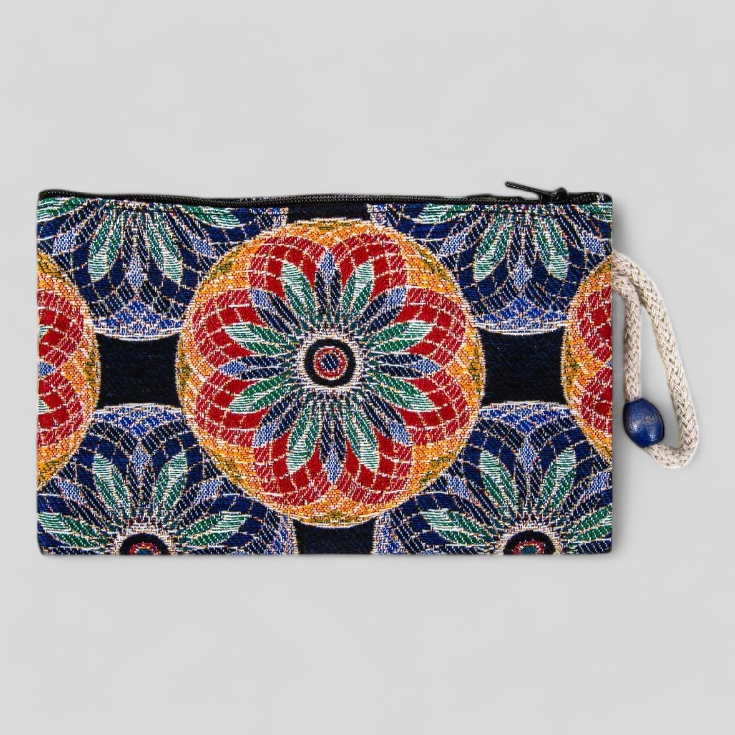 Authentic Kilim Clutch Purse Evil Eye Mandala Turkish - Rosetta Creative Boutique
